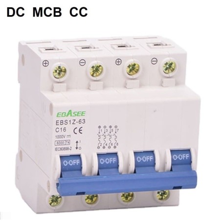 Magnetotérmico DC 4P 16A 1000V CC MCB