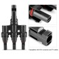 Juego Conector MC4 triple placa solar