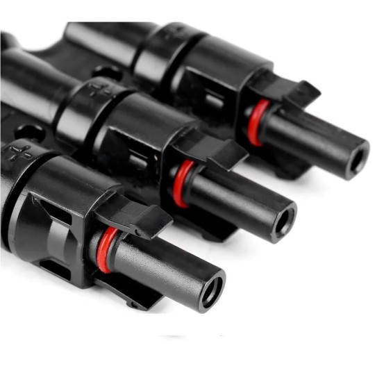 Juego Conector MC4 triple placa solar