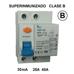 Diferencial superinmunizado Clase B 30mA 2P monofasico