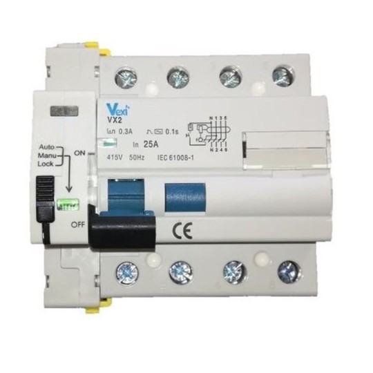 Diferencial Trifásico Superinmunizado Rearmable 4P 30mA