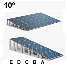 Estructura paneles solares Ennovbloc 10º soporte de hormigón