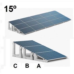 Estructura paneles solares Ennovbloc 15º soporte de hormigón
