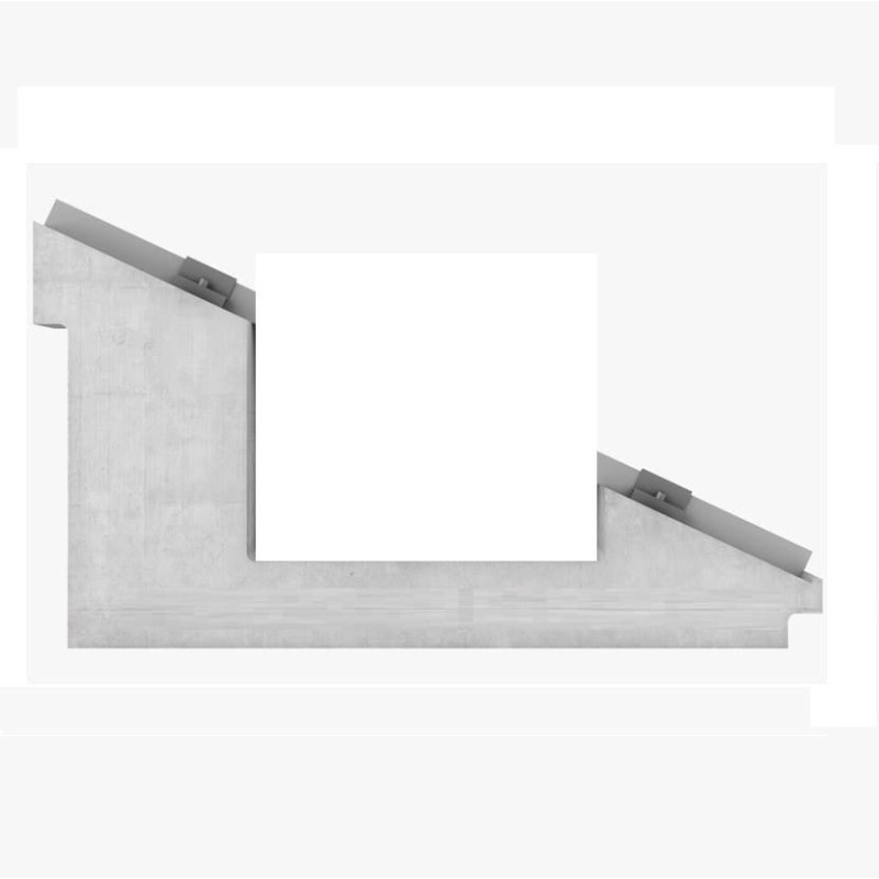 Estructura paneles solares Ennovbloc 25º, soporte de hormigón