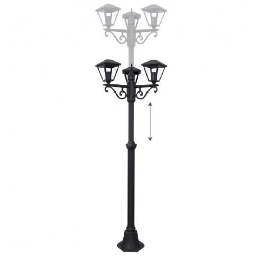 Farola exterior jardín columna Dorne, 203cm