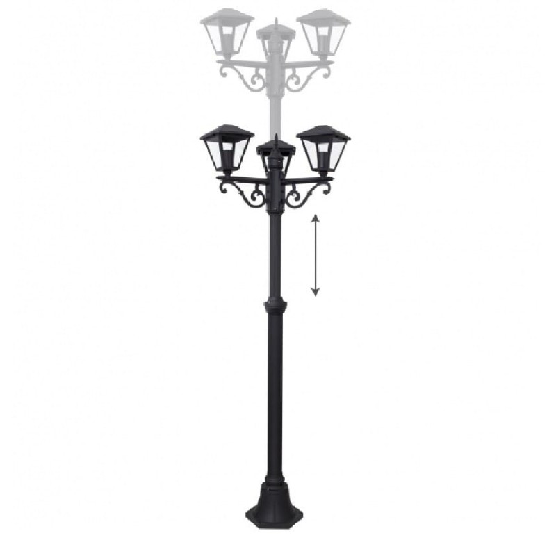 Farola exterior jardín columna Dorne, 203cm