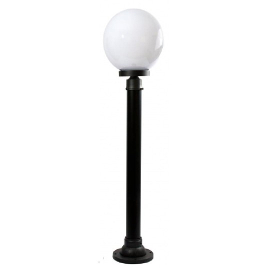 Farola exterior jardín columna globo, 100cm