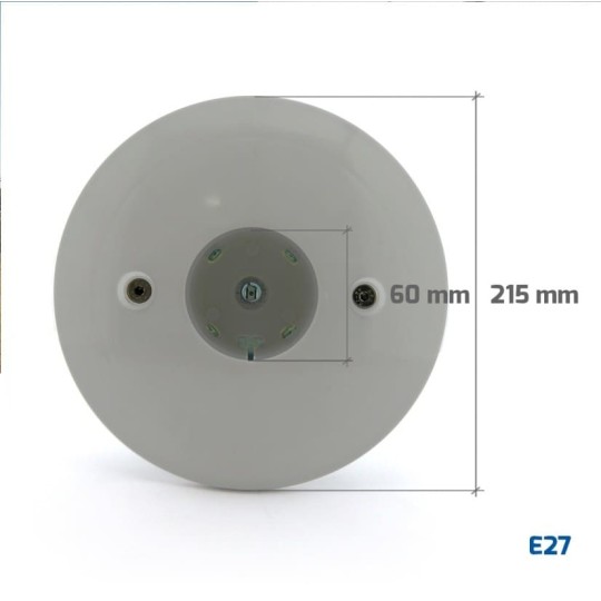 Base blanca policarbonato E27 Globo farola bola