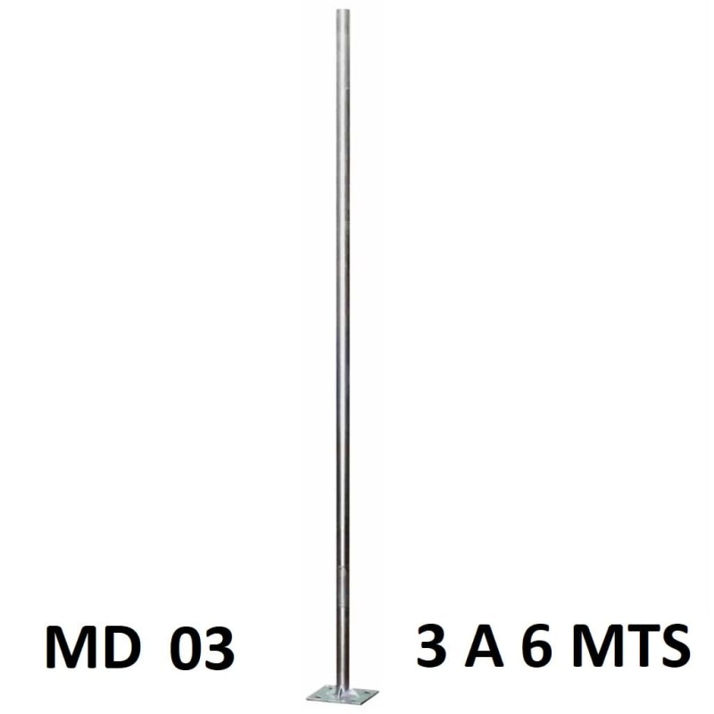 Columna cilíndrica farola báculo acero 3-6mts