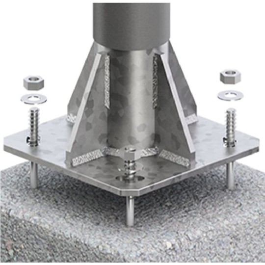 Columna cilíndrica farola báculo acero 3-6mts