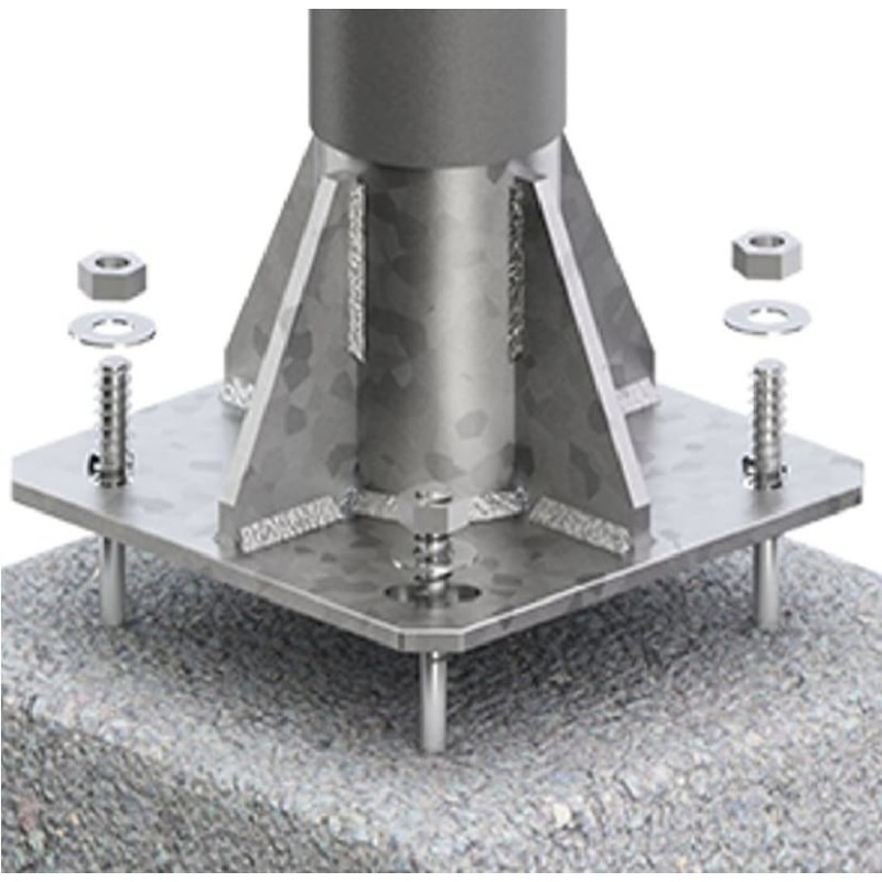 Columna cilíndrica farola báculo acero 3-6mts