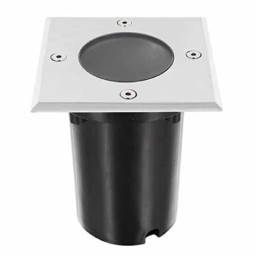 Foco empotrable suelo exterior GU10 IP67 cuadrado