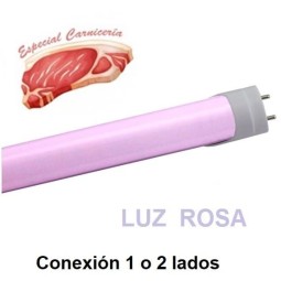 Tubo led 90cm luz rosa carnicería 1 o 2 lados