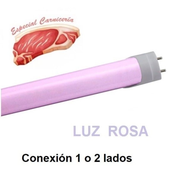 Tubo led 90cm luz rosa carnicería 1 o 2 lados