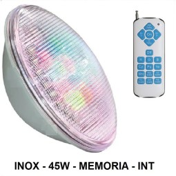 Bombilla led piscina PAR56 RGB 45W inox Int Memo