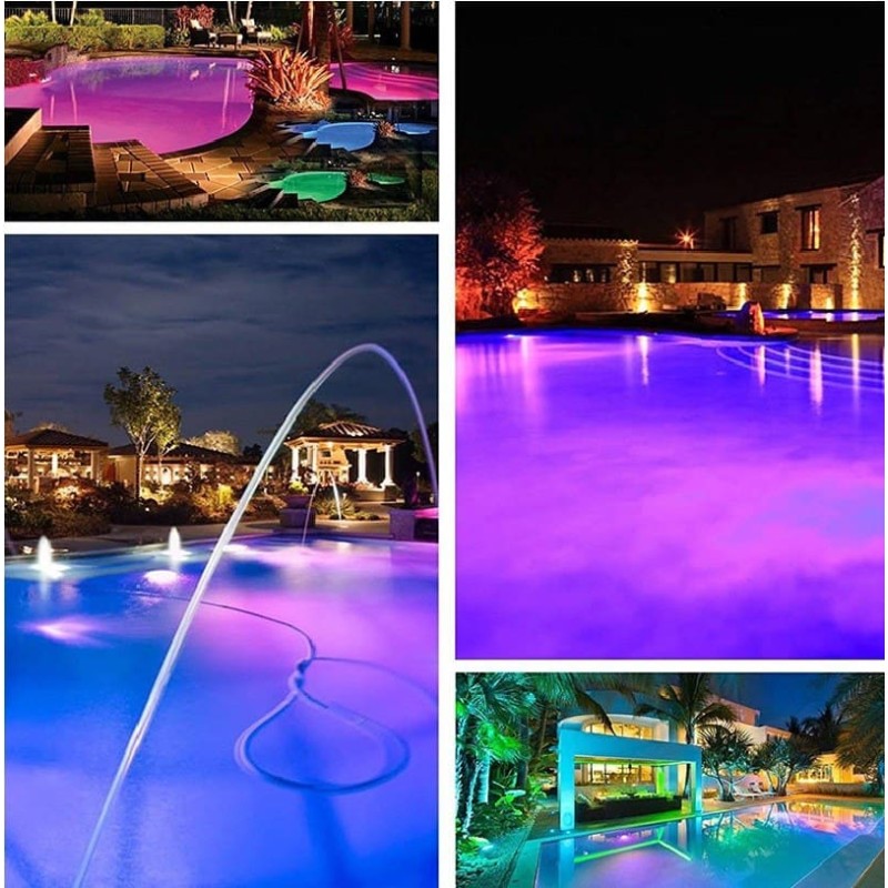 Bombilla led piscina PAR56 RGB 45W inox Int Memo