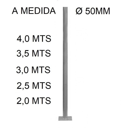 Báculo farola Basic, columna luminaria poste