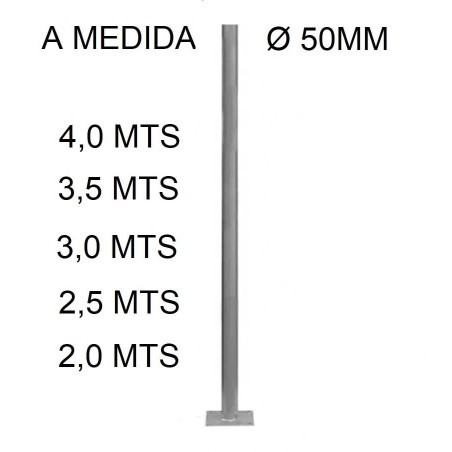 Báculo farola Basic, columna luminaria poste