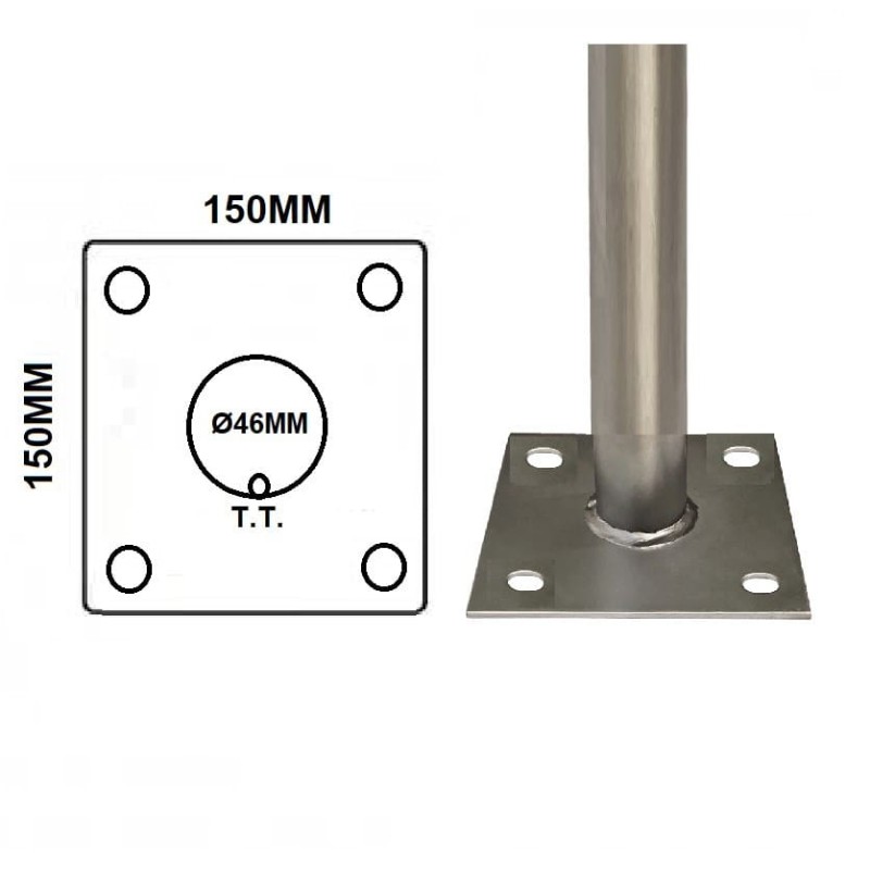 Báculo farola Basic, columna luminaria poste