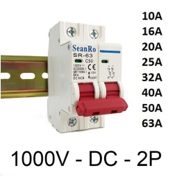 Disyuntor DC 1000V 2P Magnetotérmico corriente continua