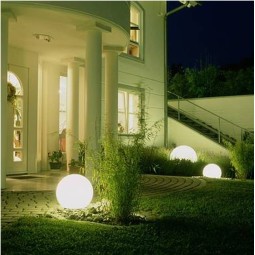 Lampara Globo Exterior jardín suelo E27