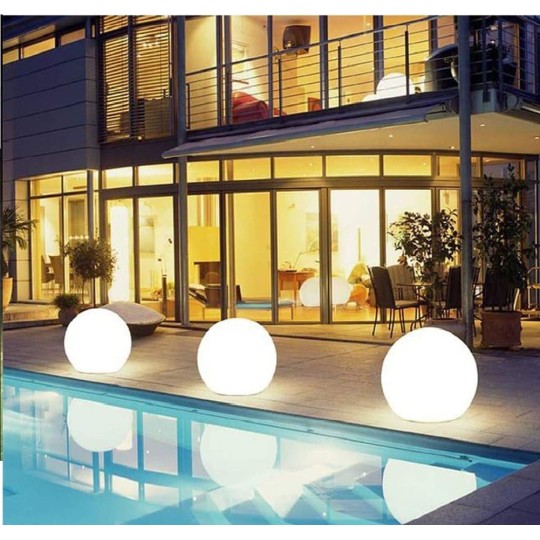 Baliza Lampara Globo Exterior Jardín suelo E27