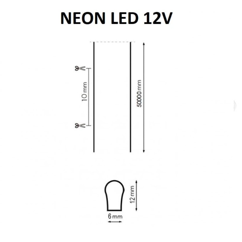 Neón led flexible 12V regulable 50m