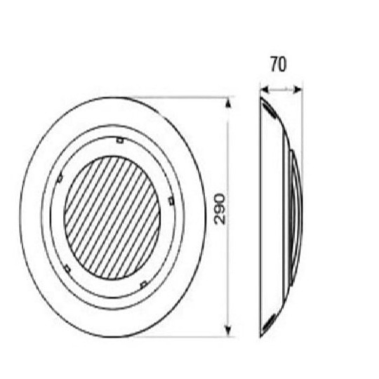 Foco led piscina superficie RGB 45W DMX 4 hilos