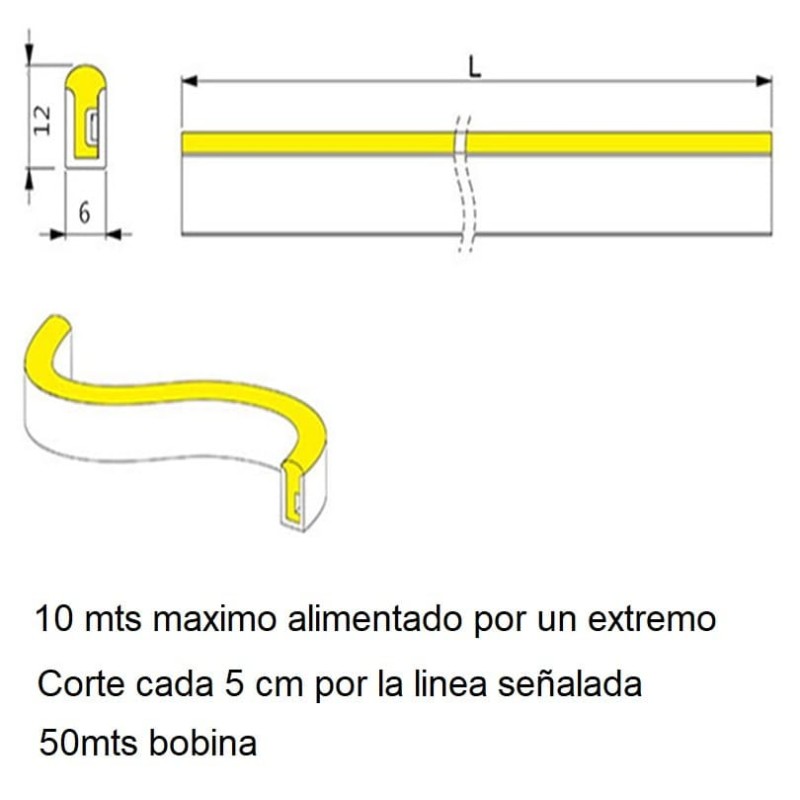 Led Neón Flexible 24V IP65 regulable