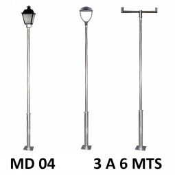 Columna telescópica farola báculo acero 3-6mts