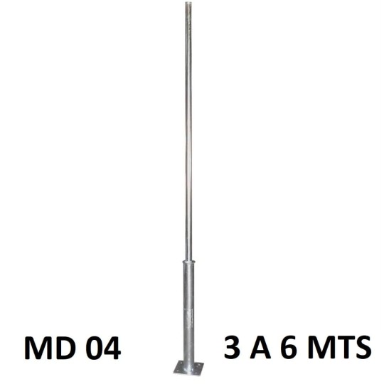 Columna telescópica farola báculo acero 3-6mts