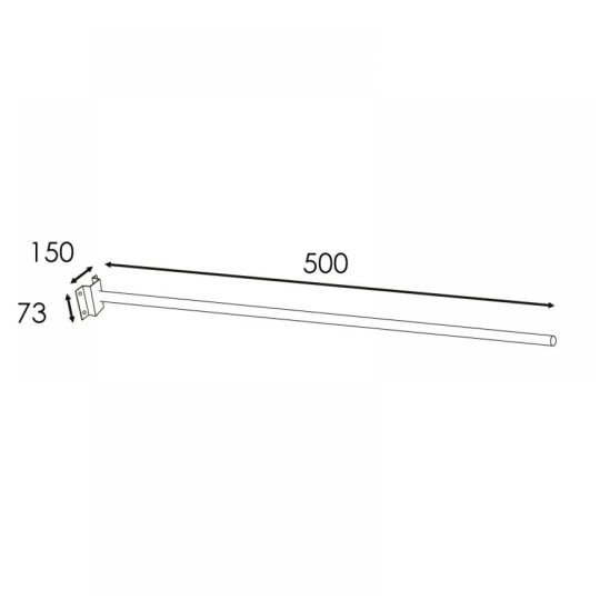 Brazo pared luminaria farola tubo 60mm