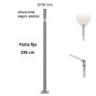 Báculo farola columna luminaria Básica