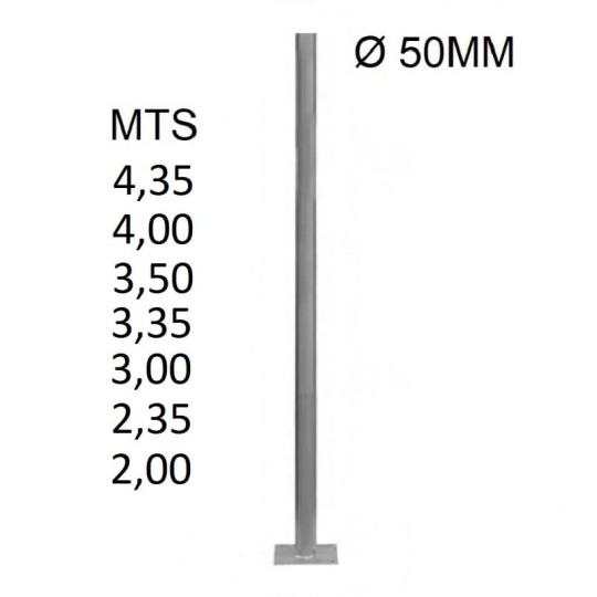 Báculo farola columna luminaria Básica