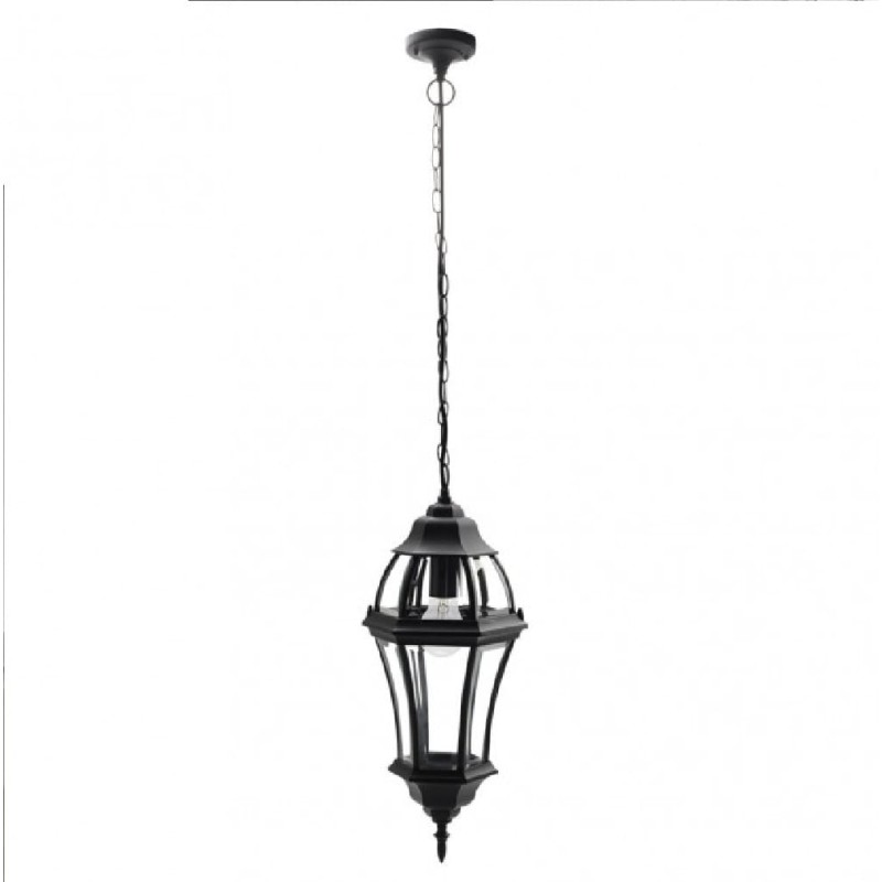 Farola exterior jardín columna negra Becru3