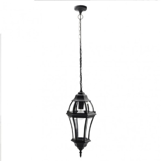 Farola exterior jardín columna negro-oro Becru3