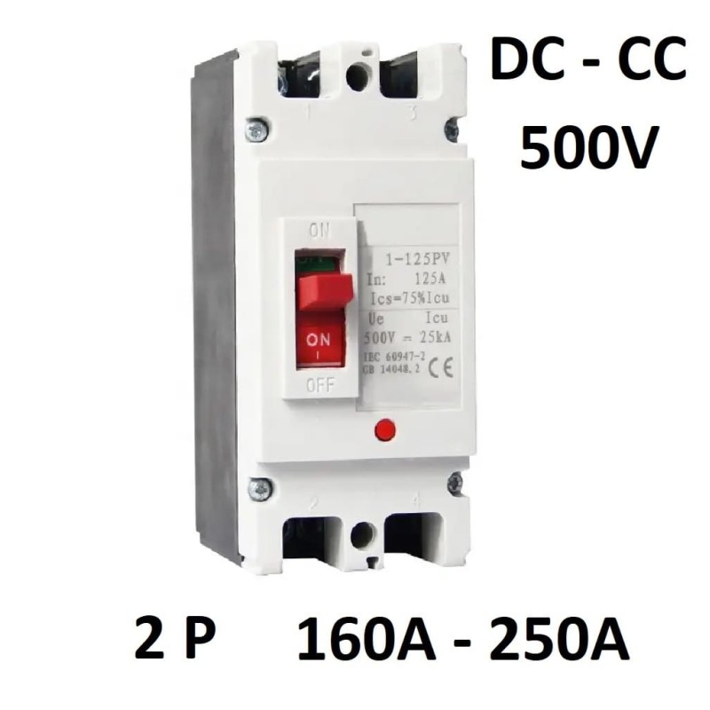 Magnetotérmico Caja Moldeada CC 2P 160A