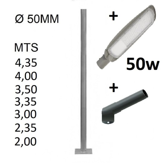 Báculo con luminaria columna farola Básica