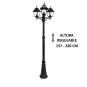 Farola exterior jardín columna negra Spica3