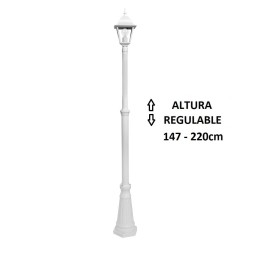 Farola exterior jardín columna blanca Spica1