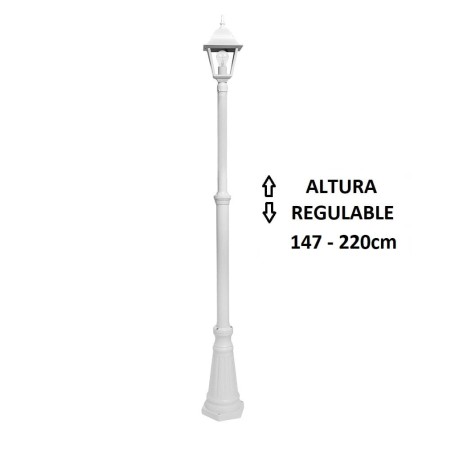 Farola exterior jardín columna blanca Spica1