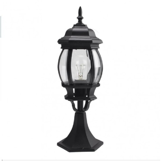Columna jardín exterior farola negra Caelu1