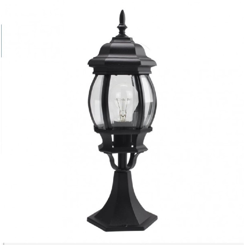 Columna jardín exterior farola negra Caelu1