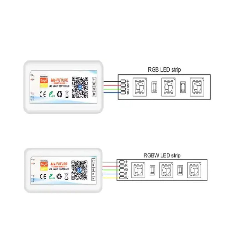 Controlador LED WIFI RGB ALEXA 12V-24V