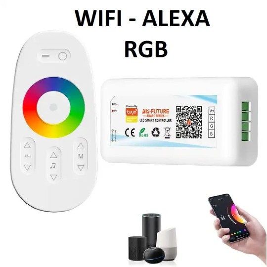 Controlador LED WIFI RGB ALEXA 12V-24V