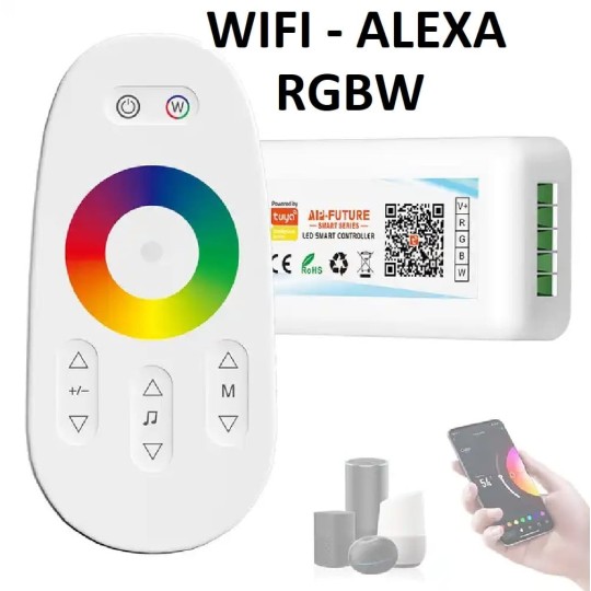 Controlador LED WIFI RGBW ALEXA 12V-24V