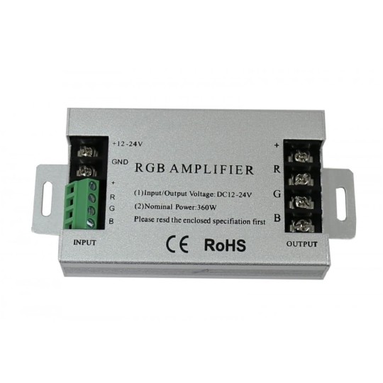 Amplificador Repetidor RGB 30A 12V 24V