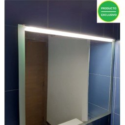 Aplique aluminio led 122cm mini para espejo baño maquillaje