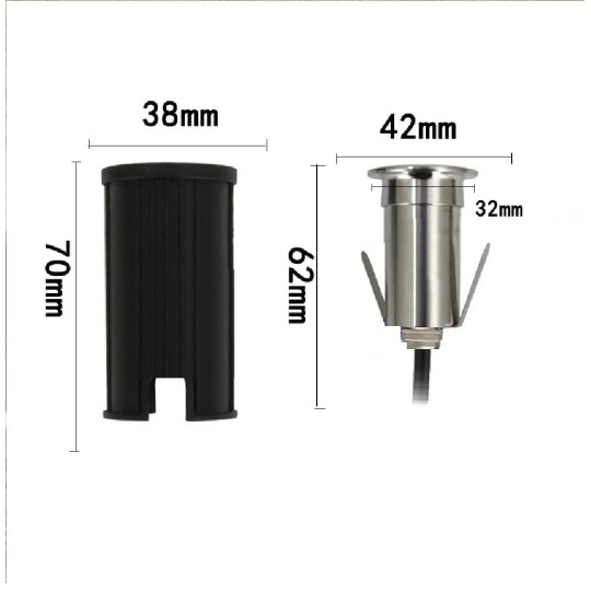 Mini Foco led sumergible 3W IP68 Inox