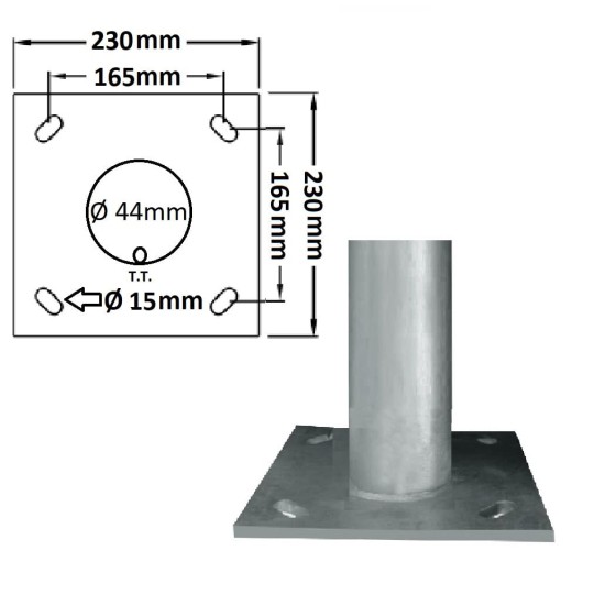 Columna Farola PVC Blanca